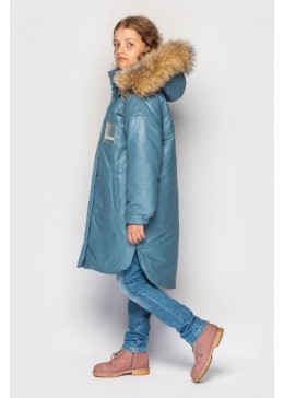 Cvetkov блакитне зимове пальто для дівчинки Ніколь 3